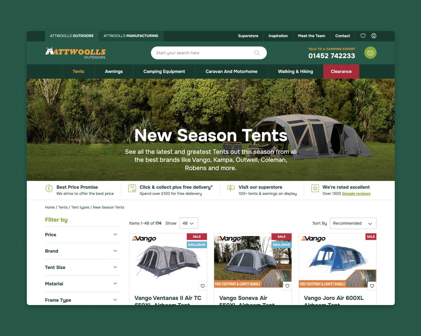 Attwoolls Outdoors - Magento web design