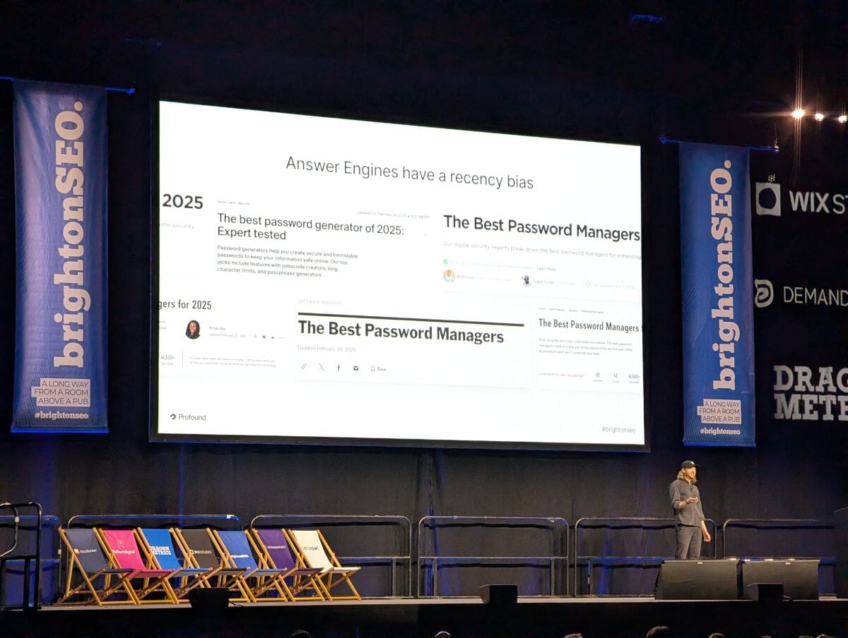 AI Search for Shopify: Technical Fixes to Accelerate Your AI Visibility in 2026 4 brightonseo answer engines recency bias content freshness LR - SOZO Web Design Agency